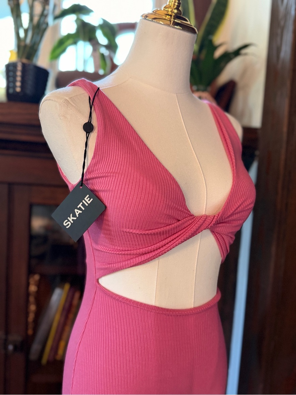 NWT SKATIE Amelia Ribbed Dress in pink Size XS 💫